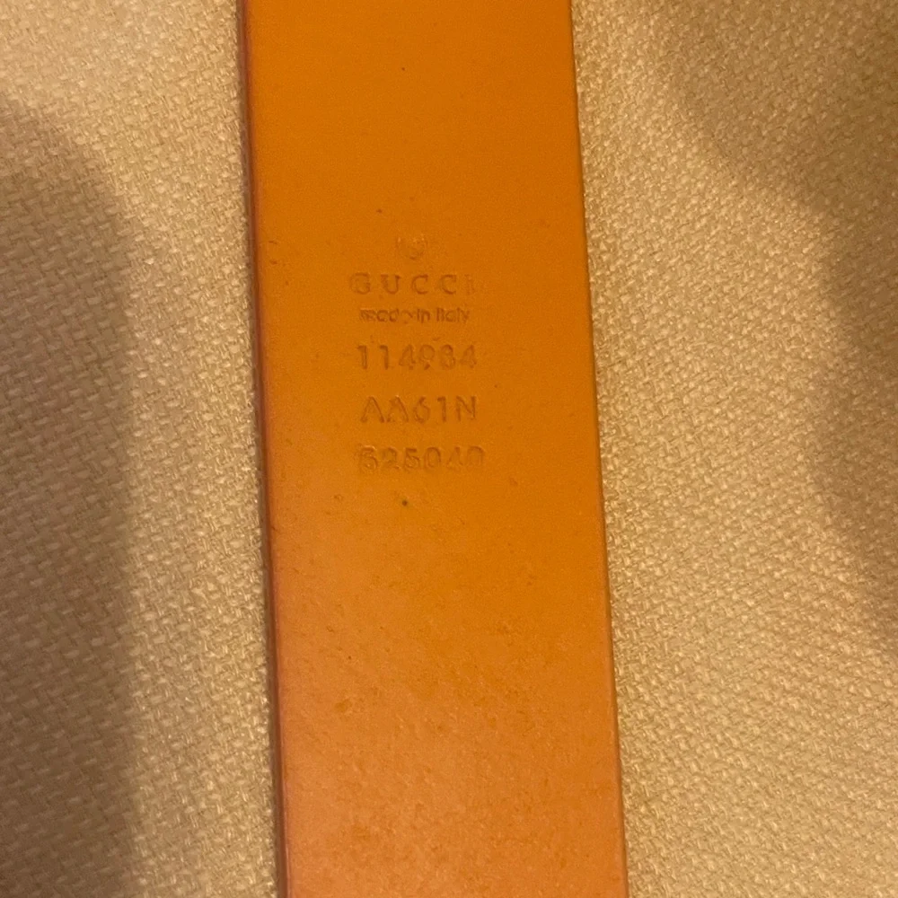 Gucci Men's Cognac Leather Belt with Gold Double G Buckle - Picture 2 of 2